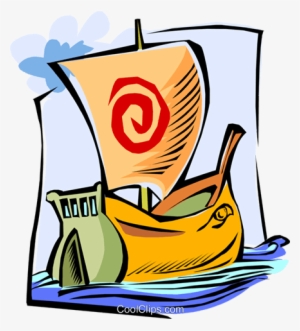 Viking Ship Royalty Free Vector Clip Art Illustration - Illustration