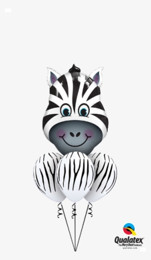 14" Airfill Only Zany Zebra - Mylar Balloons Foil