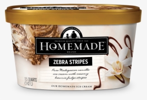 Homemade Brand Zebra Stripes Ice Cream 48oz - Homemade Black Raspberry Chip Ice Cream