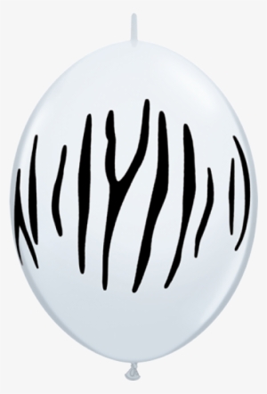 12" Qualatex Latex Quicklinks Zebra Print - Latex Balloons