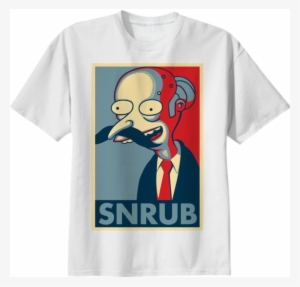 Shop Snrub Cotton T-shirt By Nolan - Mr Burns With Mustache