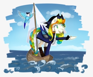 Kyaokay, Boat, Oc, Ocean, Oc Only, Parrot, Pirate, - Pirate Parrot
