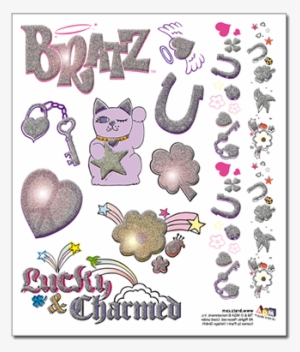 Temporary Tattoo With Glitter Effect - Bratz Watch/ Glass Set, New