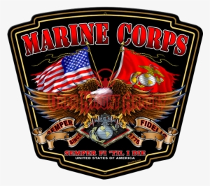Marine Corps Flying Flags Sign