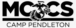 Mccslogo Camppendleton Black - U.s. Marine Corps Logo Magnet