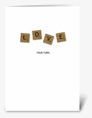 Scrabble Love Greeting Card - Love