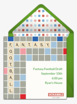Scrabble Football Online Invitation - House