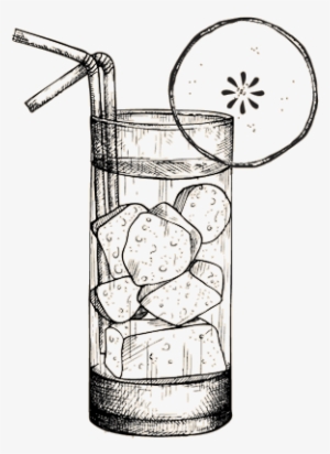 Rosie's Sweet Tea - Cocktail Glass Drawing Png