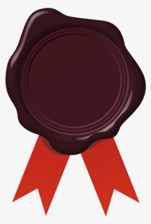 Chocolate Wax Seal And Ribbon - Sello De Carta Png
