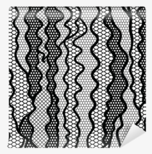 Black Lace Vector Fabric Seamless Pattern Wall Mural - Lace
