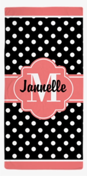 Bimbys Personalized Gifts - Brown With Pink Polka Dot Blanket