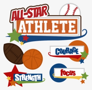 All-star Athlete Svg Cut Files For Scrapbooking Baseball - All Star Sports Clipart