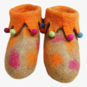 Orange Felt Shoe - Shoe