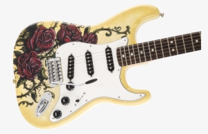 Rose Tattoo Stratocaster Guitar, Fender - David Lozeau Stratocaster