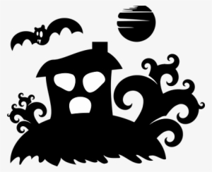 Haunted House Clipart Transparent Background - Spooky Clipart