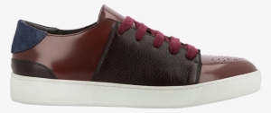 Calfskin And Deerskin Sneakers With Blue Suede Details - Suede