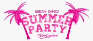 Brean Sands Summer Party Weekender Line Up - Palm Tree Transparent Background