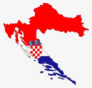 Croatia Flag Map - Croatia Flag And Map