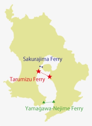 Route Kagoshima Ferry - 九州 地図