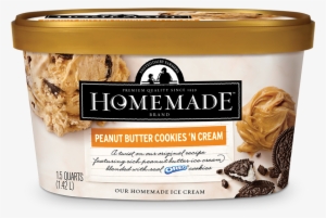 Homemade Brand Peanut Butter Cookies N Cream Ice Cream - Homemade Peanut Butter And Chip Ice Cream