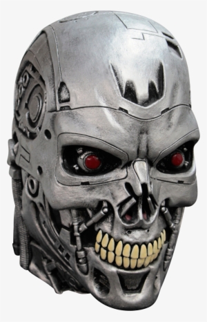 Ra På Karneval Som Alles Favoritterminator - Terminator Skull Mask For Adult