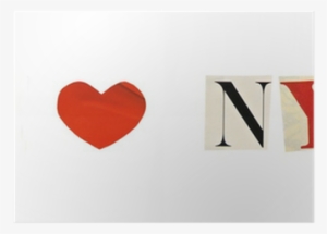 I Love Ny Formed With Magazine Letters Poster • Pixers® - Heart