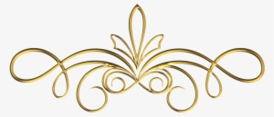 Scrollwork 1 Gold By Victorian Lady-dah7m3e - Gold Swirl Border Design Png