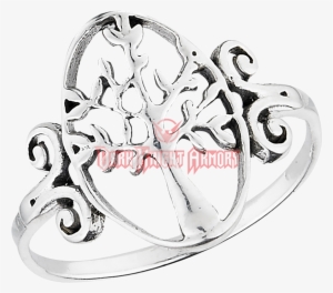 Sterling Silver Scrollwork Tree Ring
