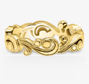 Kirk Kara "angelique" 18k Yellow Gold Plain Scrollwork - Kirk Kara Angelique 14k White Gold Plain Wedding Band