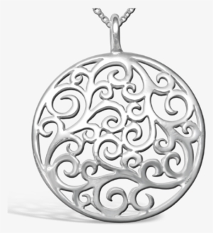 0198p - Scrollwork Pendant - Locket