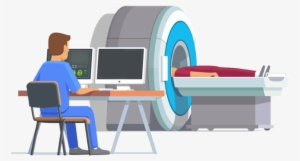 A Mri Technologist, You Must First Be A Registered - Doctor With Computer Cartoon