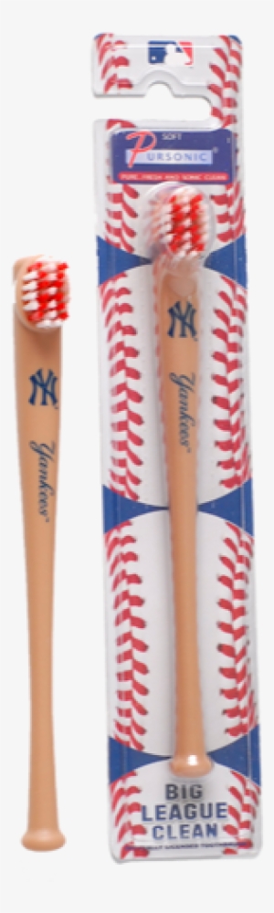 Pursonic Mlb Team Toothbrush, Ny Yankees - Mlb Pursonic Baseball Bat Toothbrush