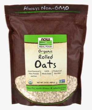 Rolled Oats, Organic - Now Foods - Dextrose - 32 Oz.