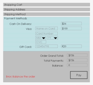 Split Payment Submit Payment Page - Example Of Online Transaction
