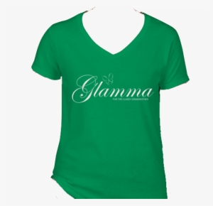 Glamma Green White Glitter V-neck - Game 7