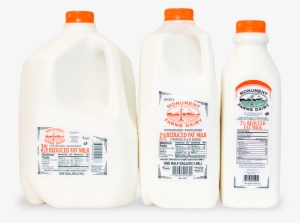 A Quart, Half Gallon, And Gallon Jug Of Monument Farms - Quart Or Half Gallon