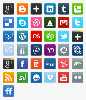 New Social Media Bookmarking Icon Set Icon Pack By - Social Media Icons