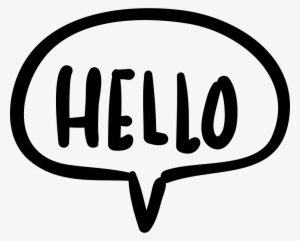 Hello Speech Bubble Handmade Chatting Symbol Comments - Clip Art Hello Speech Bubble
