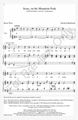 Jesus On The Mountain Peak Thumbnail - Bach Suite No 6 Gavotte In D Major For Piano