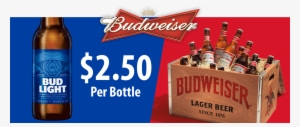 Monday Bud - Bud Light - Special - 2 - 50 Per Bottle - Budweiser Vinyl Sticker Decal Logo 2 Stickers 9"