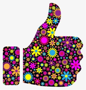 This Free Icons Png Design Of Floral Thumbs Up Silhouette
