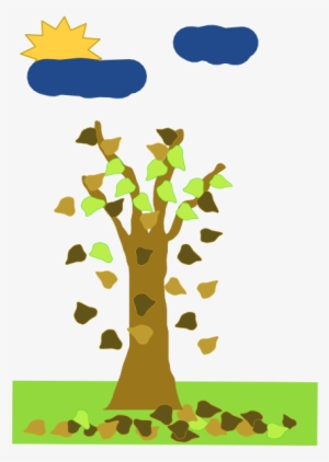 Tree With Leaves Falling Svg Clip Arts 510 X 597 Px
