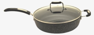 Starfrit 060705 002 0000 The Rock 11" Deep Fry Pan - Rock By Starfrit 11" Deep Fry Pan With Lid, Grey