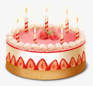 Birthdaycake, Cake, Candles, Celebration, Party, Three - Strawberry Birthday Cake Clip Art