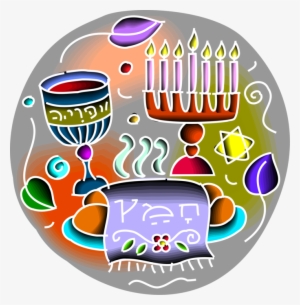 Menorah, Chalice, Unleavened Bread, Star Of David - Menorah