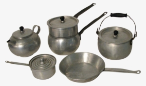 Vintage Toy Pots And Pans Set - Lid