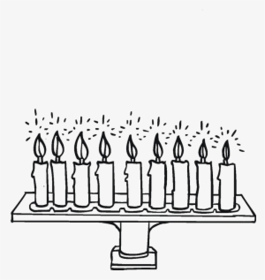 Menorah Candles Coloring Pages - Illustration