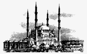 Selimiye Mosque Islam Kaaba Hajj - Mosque Black And White Png