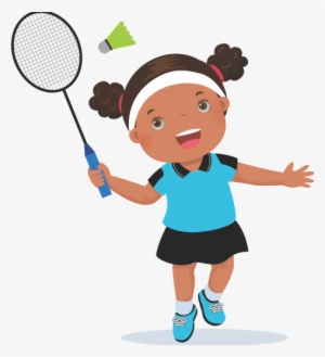 Badminton Cartoon Png - Sport Kids Vector
