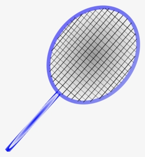 File - Badminton Racquet - Svg - Tennis Racket Hitting A Ball